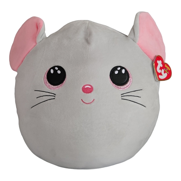 NWT - TY Squish-a-Boo Catnip Grey Mouse Medium 14" - Picture 1 of 7
